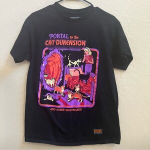 Steven Rhodes Women’s Black Graphic T-shirt Sz M